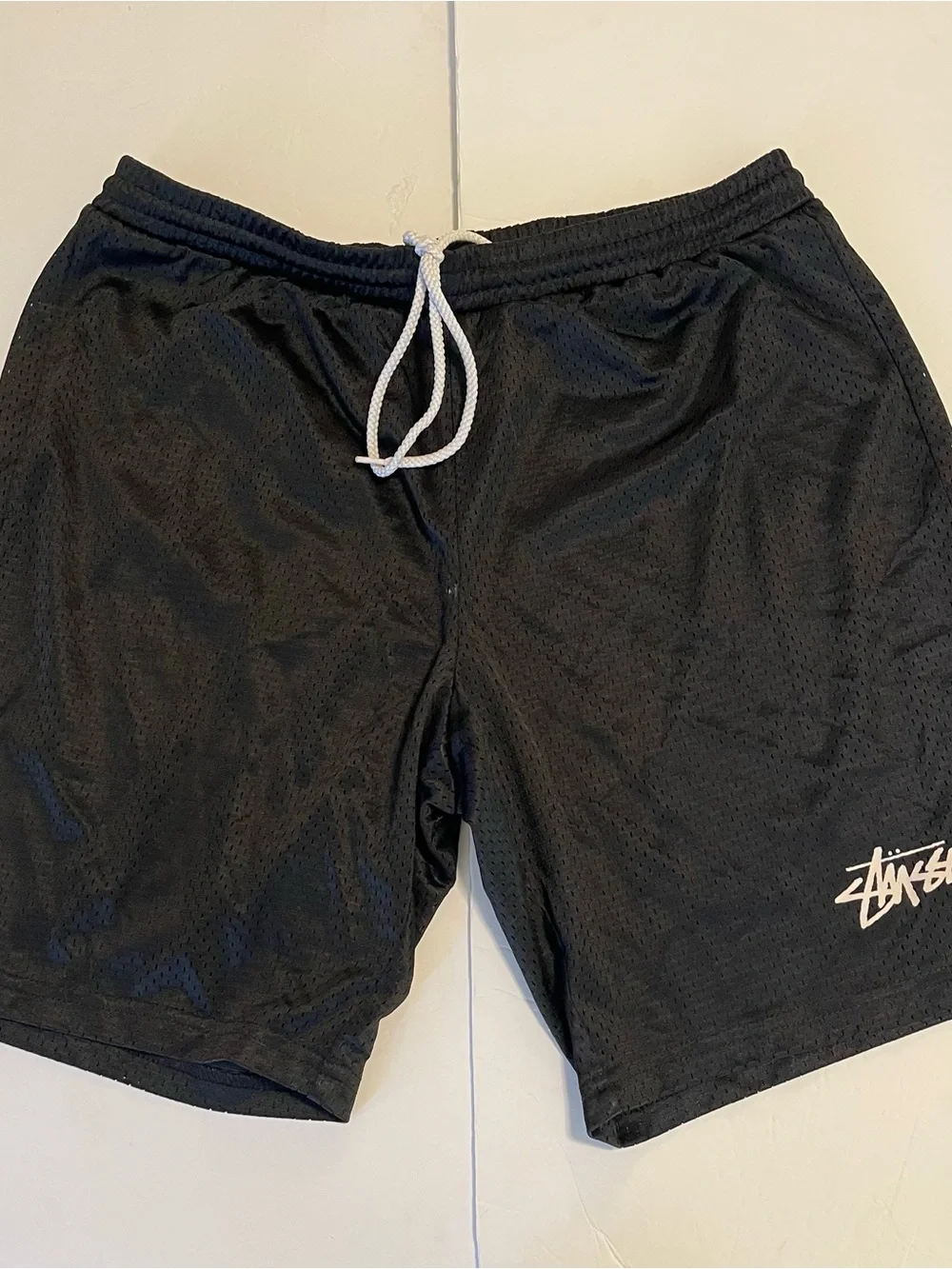 Stussy Shorts Mesh Black Small Relaxed Fit Streetwear